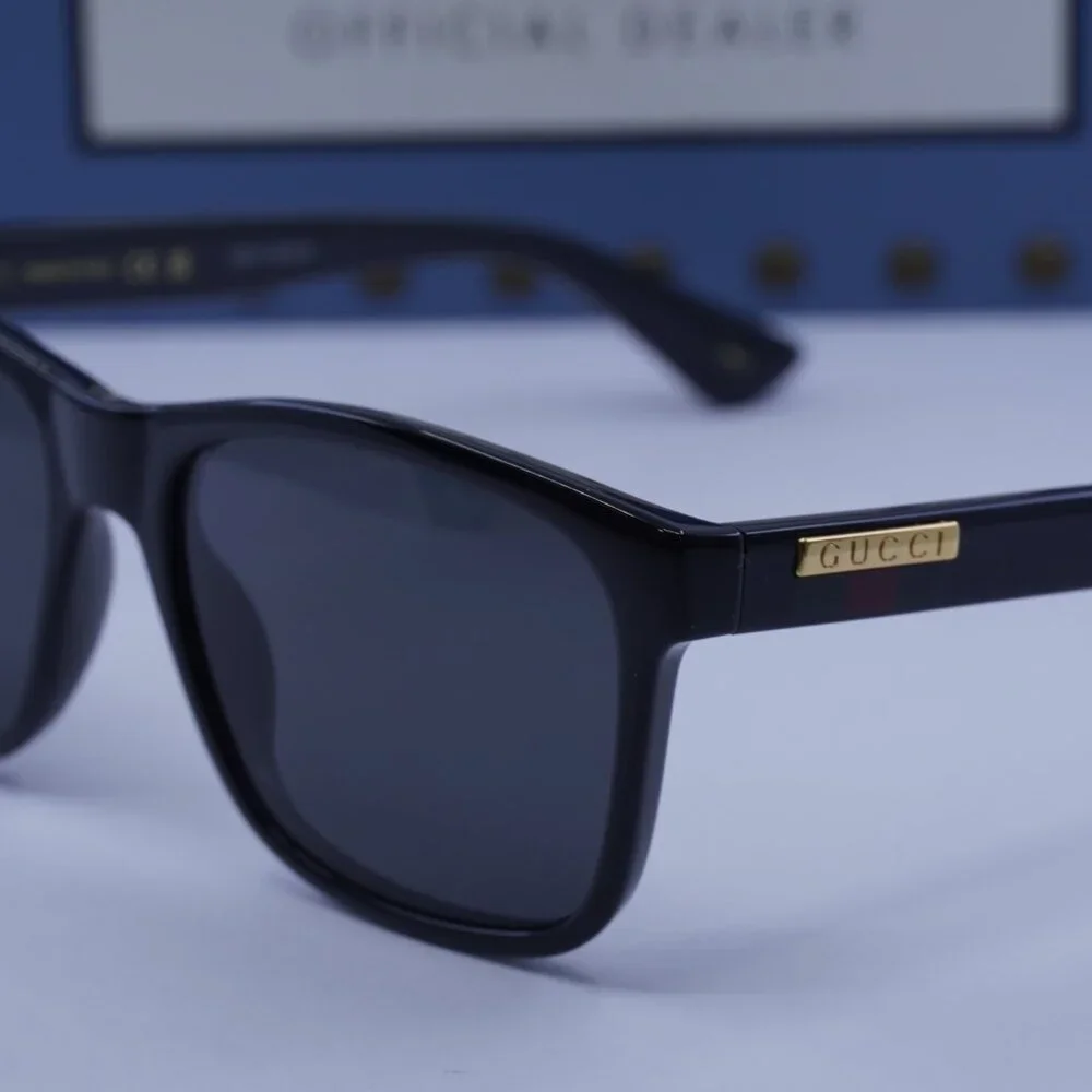 Gucci GG0746S 001 Square Sunglasses - Black / Grey